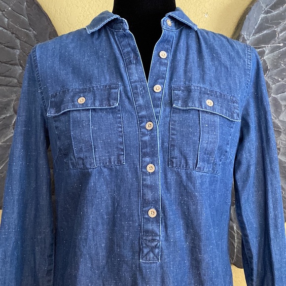 Tommy Hilfiger Denim Jean Dress With Cuff Sleeves - Picture 2 of 8